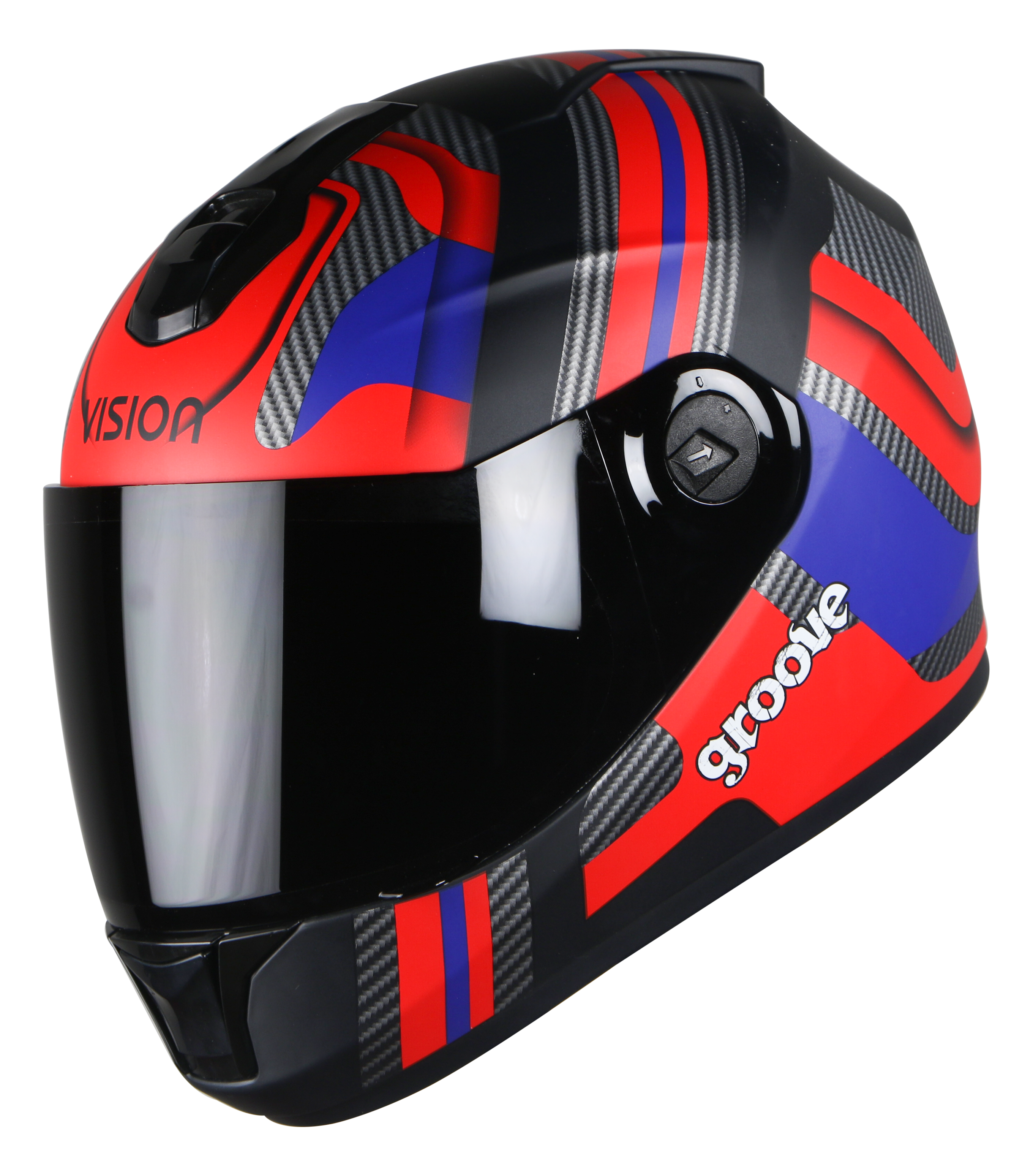 SBH-11 Vision Groove Glossy Black With Red